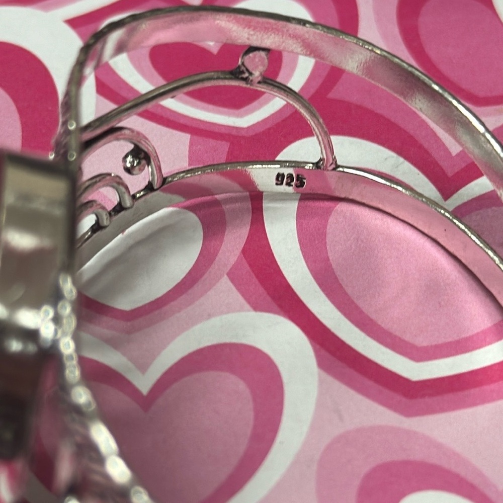 Hand Crafted Ruby Silver Cuff Bracelet - image 7